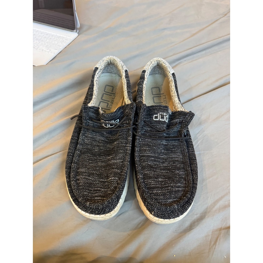 Hey Dude Wally Stretch Meteorite Mens Size 10 Grey Slip On Loafers 110382204